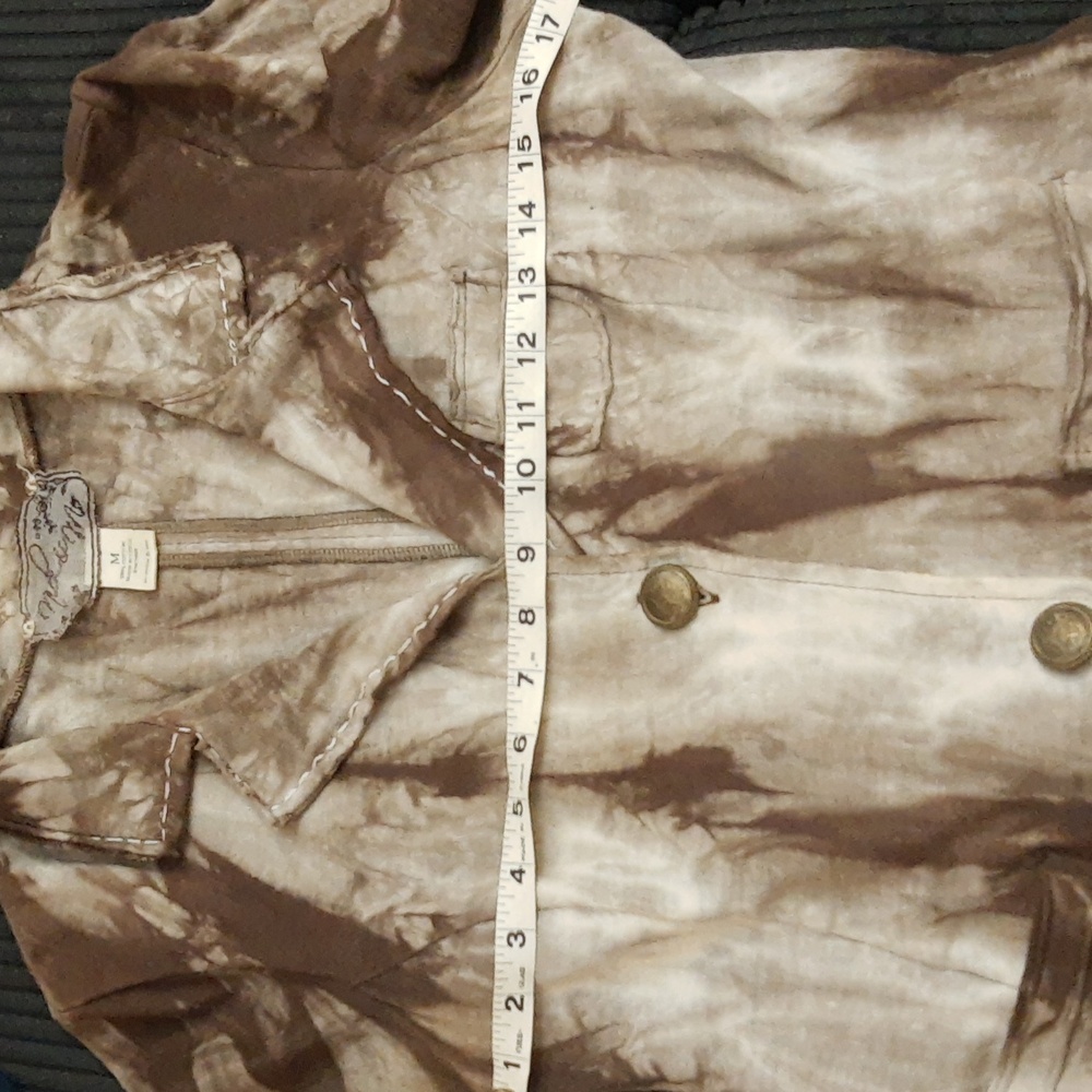 Tie-Dye Brown & Cream Blaser Size M - Picture 6 of 6